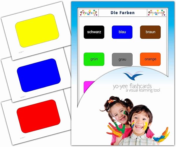 Yo-Yee Flashcards Bildkarten zur Sprachförderung - Farben - Erweitere spielerisch Grundwortschatz, Satzbau und Grammatik - Inklusive Spielideen und Einsatzmöglichkeiten - 1