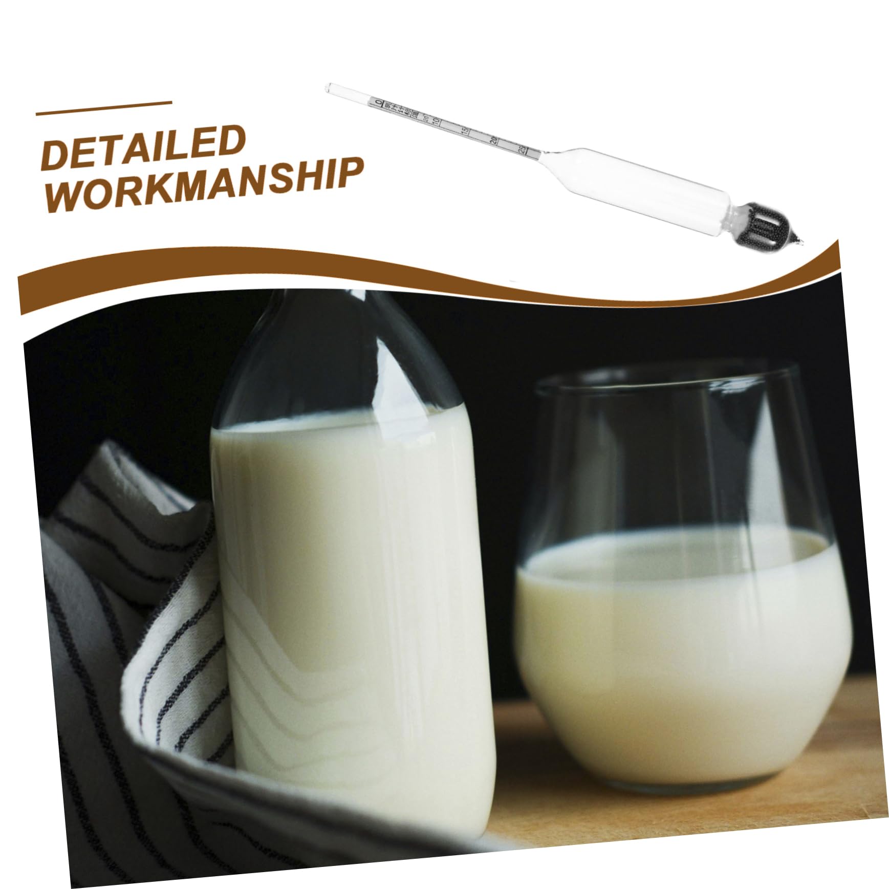 Cabilock Hydrometer for Measuring Milk Density Glass Hydrometer with Accurate Calibration Essential Tool for Dairy Testing Home Use Strong Break Resistance