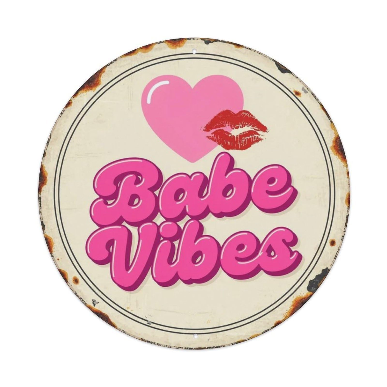 Lvalogy Style Babe Vibes Y2k Metal Tin Sign Plaque