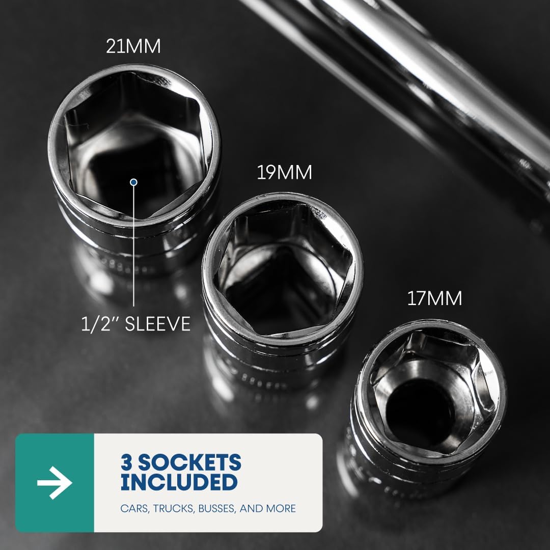 Torque Multiplier Wrench for Lug Nut Removal – Heavy-Duty 1/2" Drive Gear Reduction Wrench Kit for Trucks, RVs, Semi Trucks & Heavy Equipment – Labor-Saving Torque Tool, EverStrong