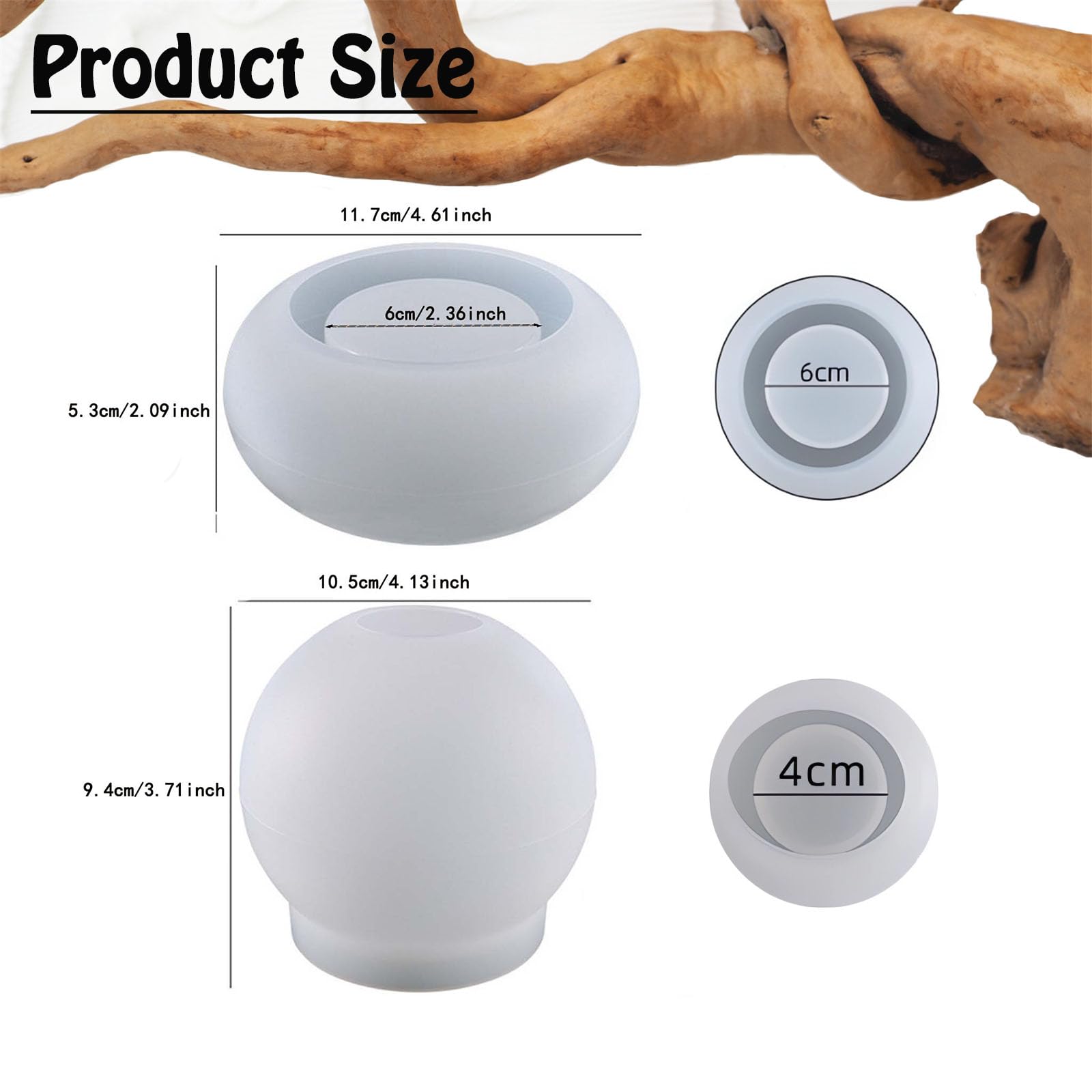 Moule Sphère Silicone Pour Bougies Et Résine - Diamètre ~7 Cm - Flexible Et Réutilisable - DIY Déco - 10