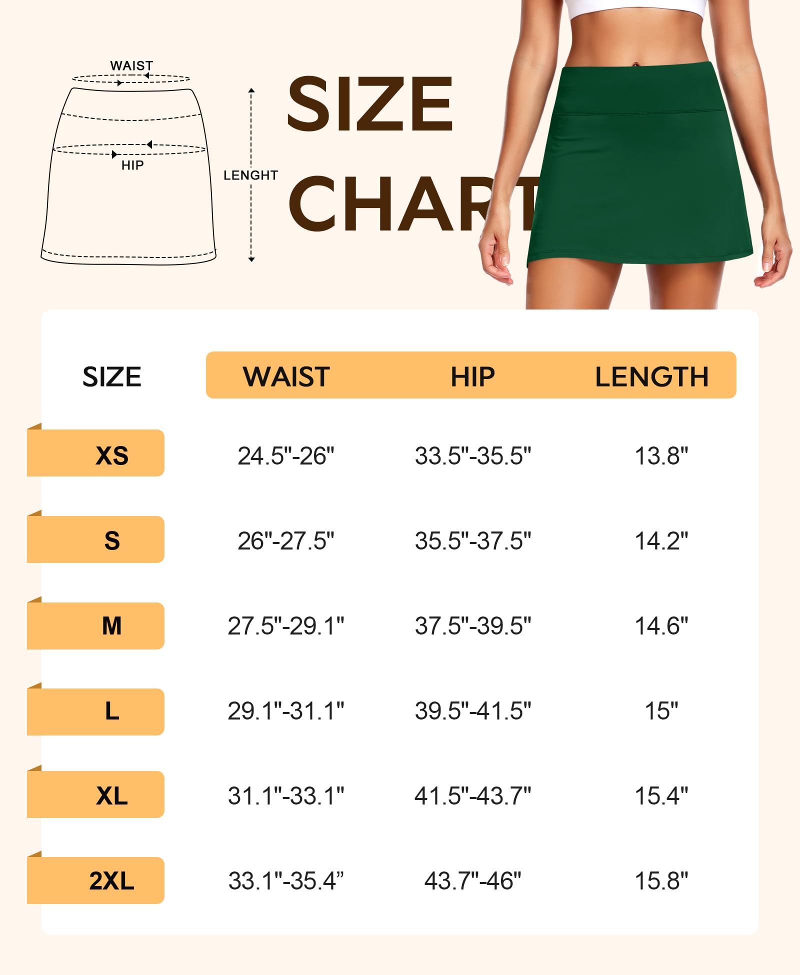 JoyGirl Faldas de tenis de 38 cm con pantalones cortos para mujer, falda de golf de cintura alta con bolsillos, minifaldas casuales
