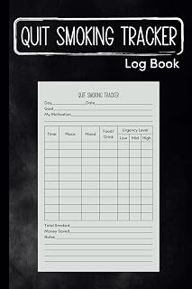 Quit Smoking Tracker Log Book: Journal To Track and Record Quit Smoking