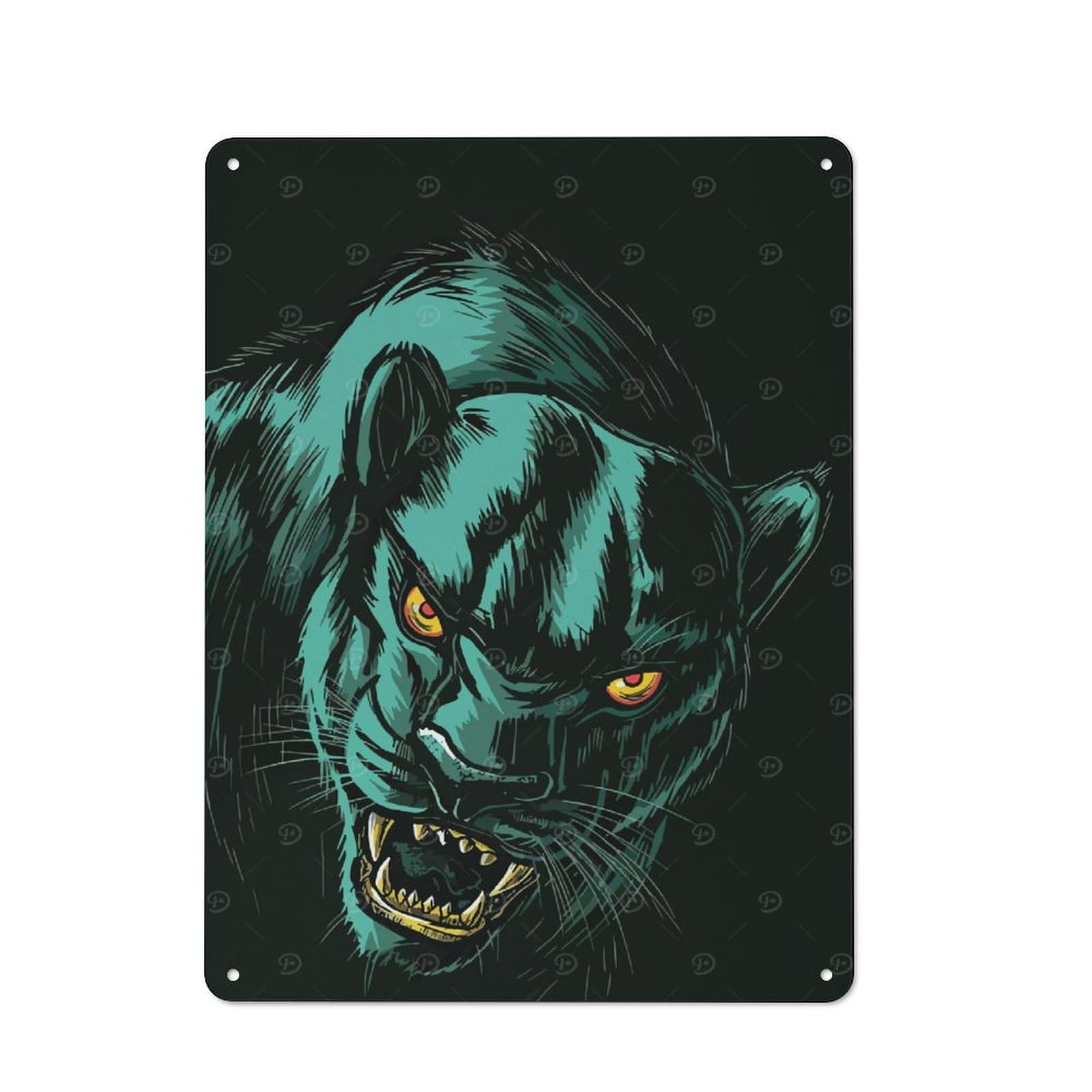 Junmoney Black Beetle Retro Tin Wall Plaque 40X30cm For Garage Or Workshop, A Metal Wall Feature For Garages And Tool Rooms