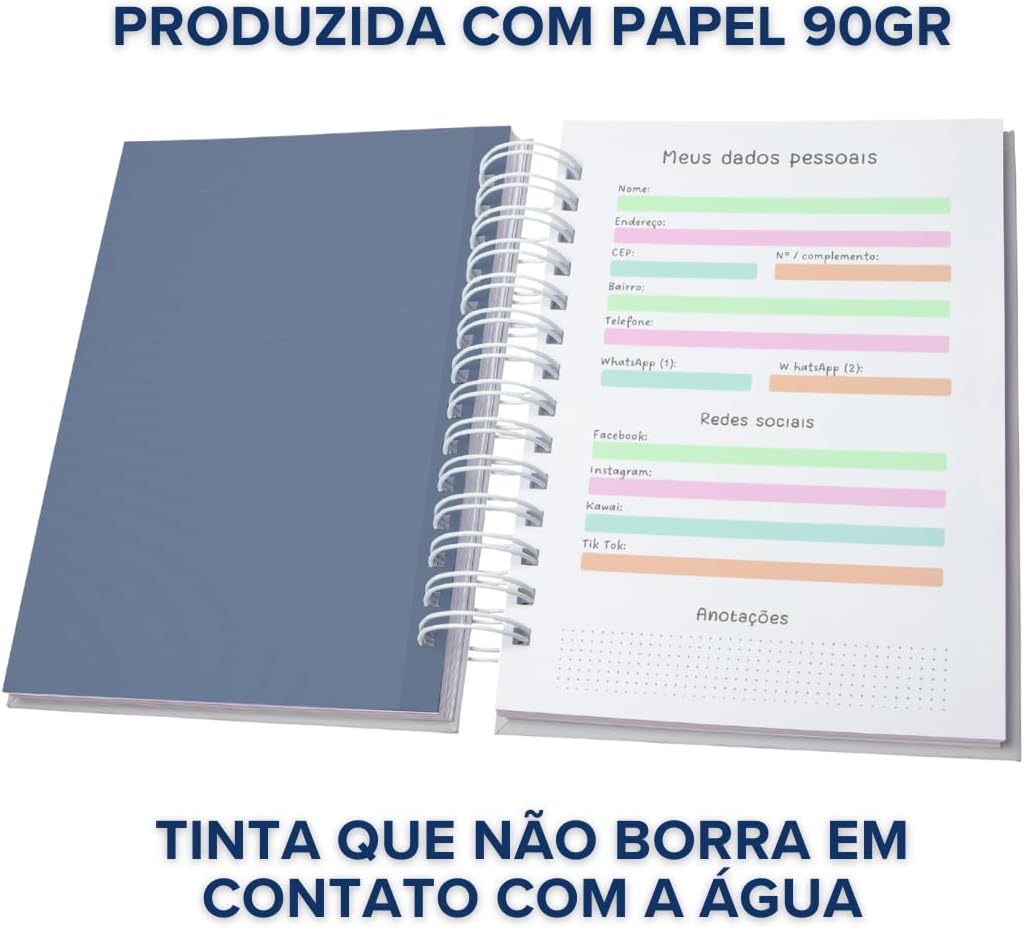 Agenda Tdah 2026 Organização Diária Com Brain Dump, 402 páginas, Papel 90gr/m², Tamanho A5 (15x21cm) (Preta) Agenda Tdah 2026 Organização Diária Com Brain Dump, 402 páginas, Papel 90gr/m², Tamanho A5 (15x21cm) (Preta)