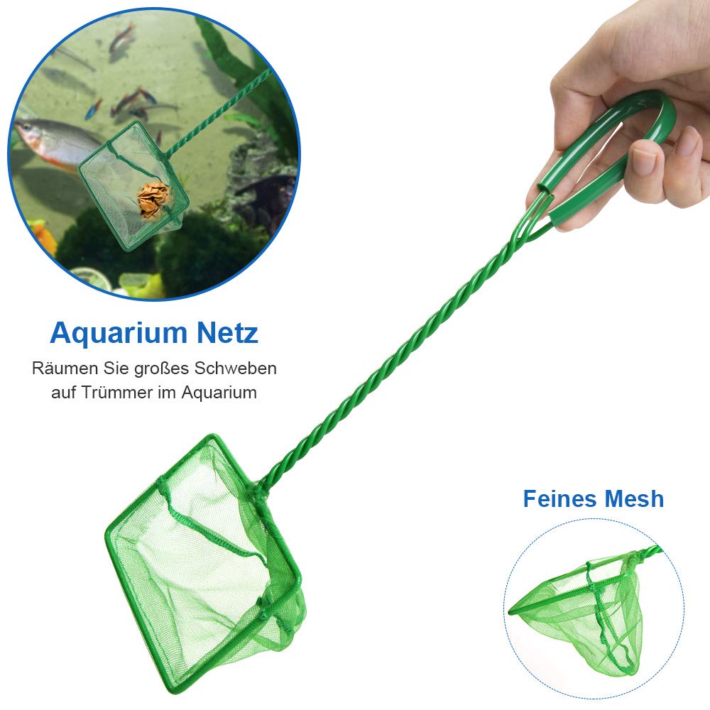 SlowTon Set di Attrezzi per Acquario, Strumento Multifunzione per Acquario Multifunzione per Acquario con Pinza in Acciaio Inossidabile 5 in 1 in pinzetta
