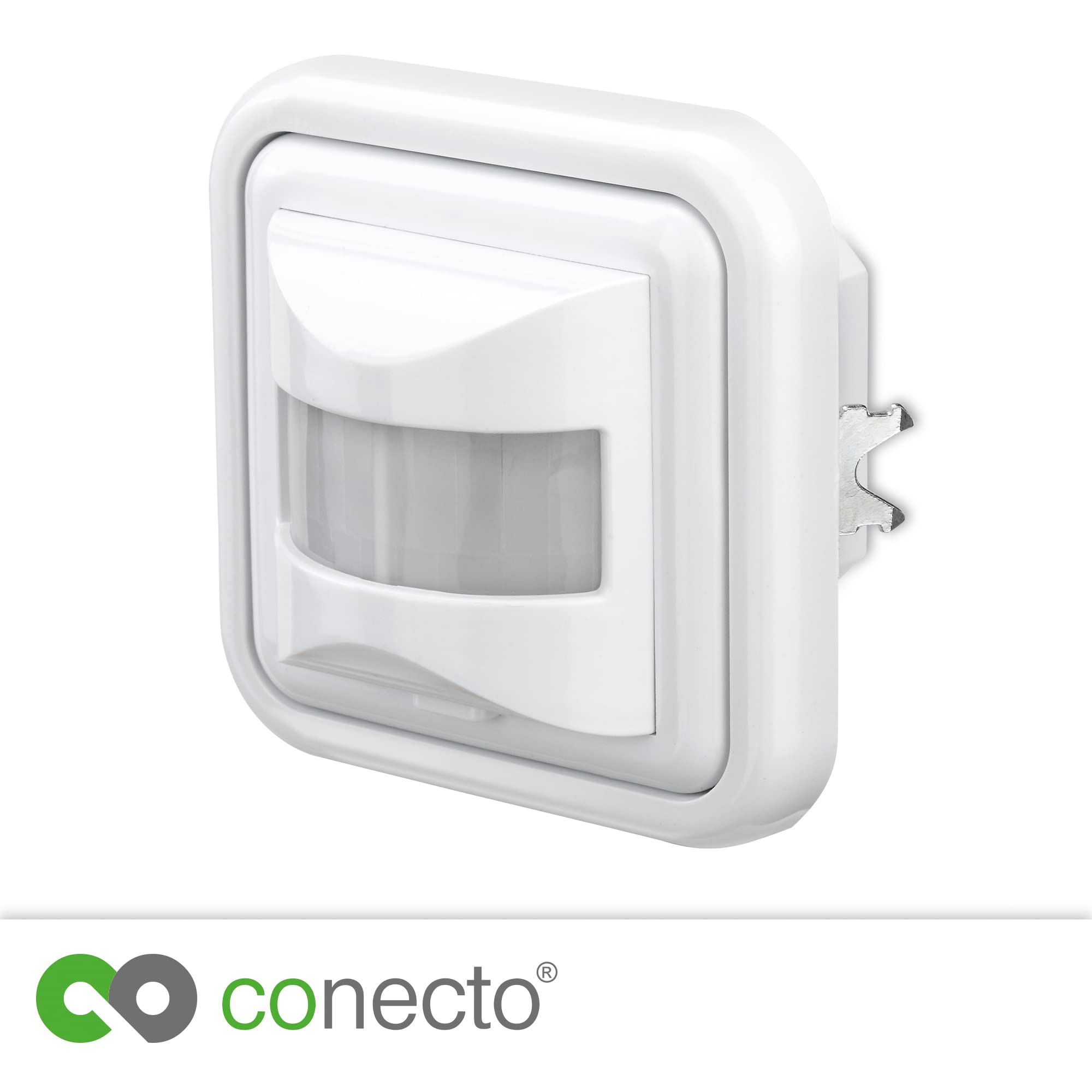 conecto Detector de Movimiento de Pared por Infrarrojos, ángulo de detección de 160°, Montaje Empotrado en Pared, IP20, Blanco (Paquete de 2)