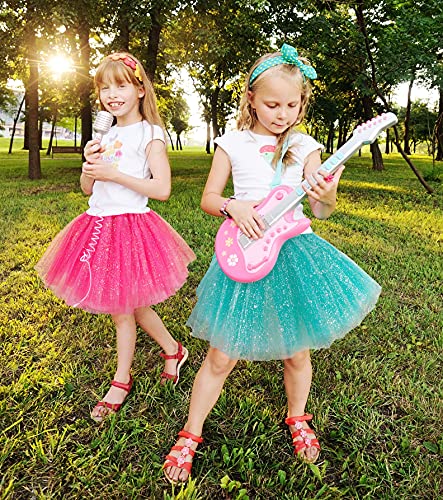 Girls Tutu Toddler Tutu Girl's Princess 4 Layered Dress Up Tulle Tutu Skirt With Sequins Purple Skirts For Girls, Dark Purple, 2-5 Years #TOP2