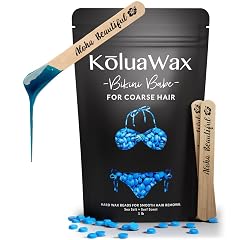 KoluaWax Hard Wax Beads for Hair Removal Coarse Hair Formula Face Brazilian Underarms Back Chest Bikini Waxing Sea