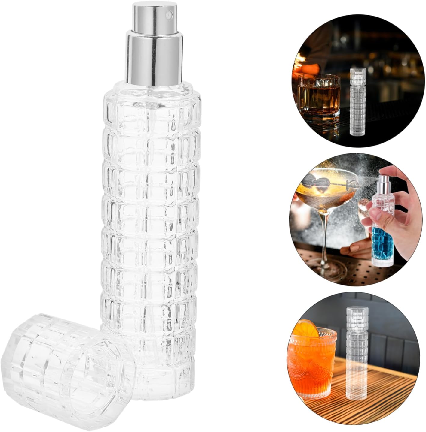 Hemobllo Empty 30 ml Glass Cocktail Sprayer – Fine-Mist Bitters Atomizer for Precision Bar Mixing, Travel-Size for Bartenders & Home Mixologists