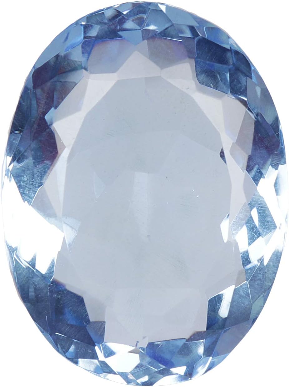 REAL-GEMS88.75 Ct Blue Topaz Oval Shaped Loose Gemstone