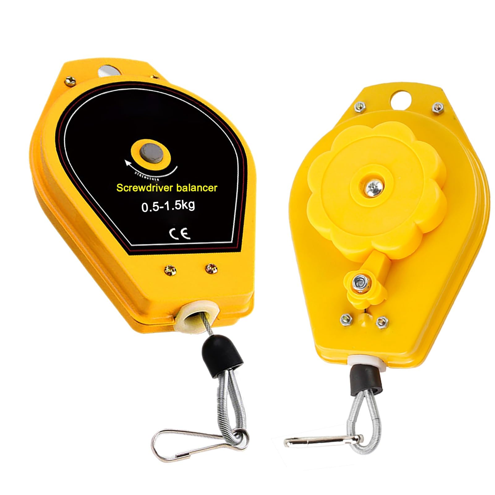 Rohcghc 1.4M Spring Balancer, Screwdriver Hanging Wrench, /3M Steel Wire Rope Measurement Tool Assembly Line, Excellent Shell(,0.5-1.5Kg)