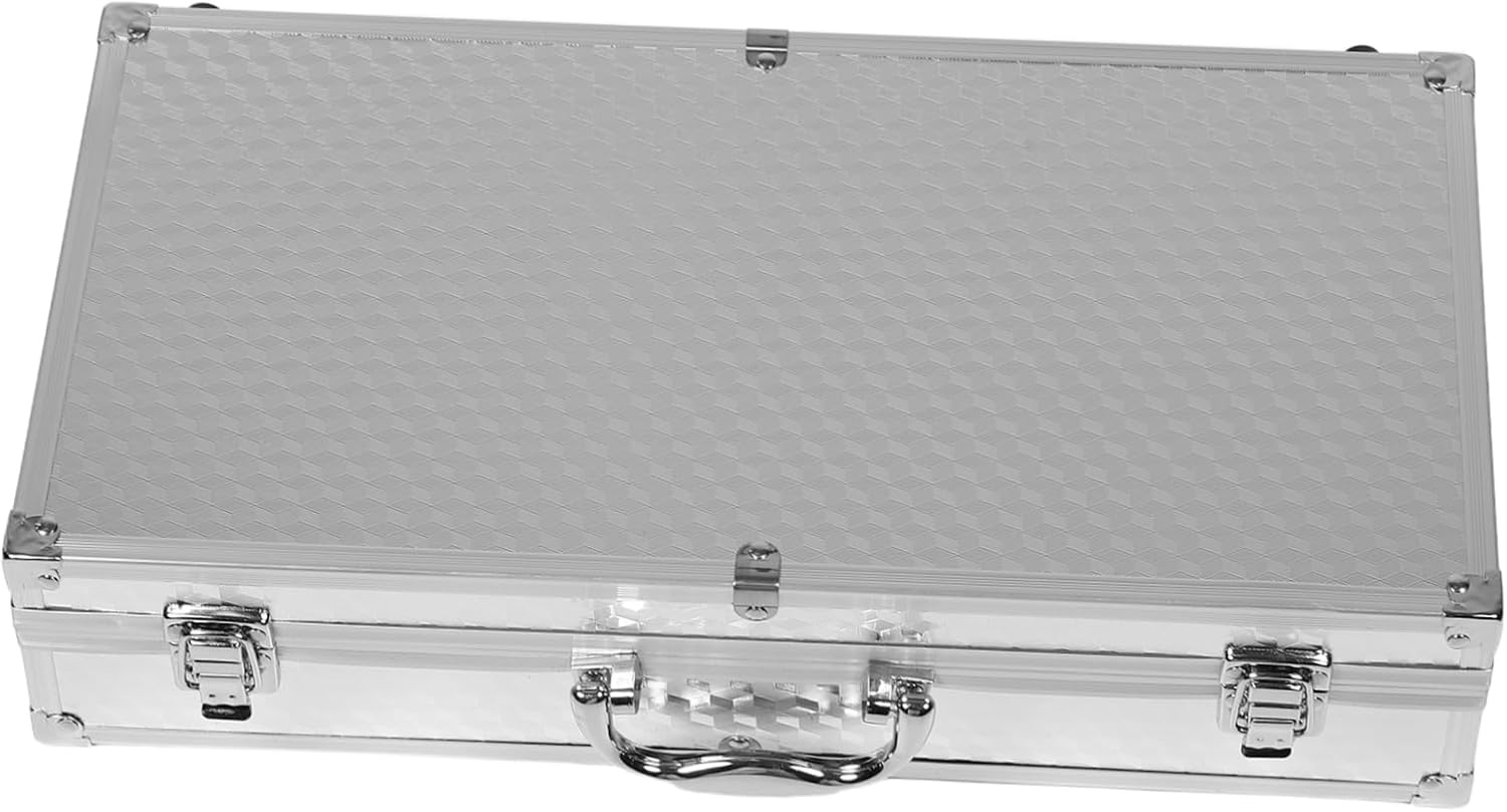 Luxshiny Microphone Storage Case Pre-Cut Foam Dual Aluminum Alloy Holder for Ktv and Parties Shock-Absorbing for Travel and Outdoor Use