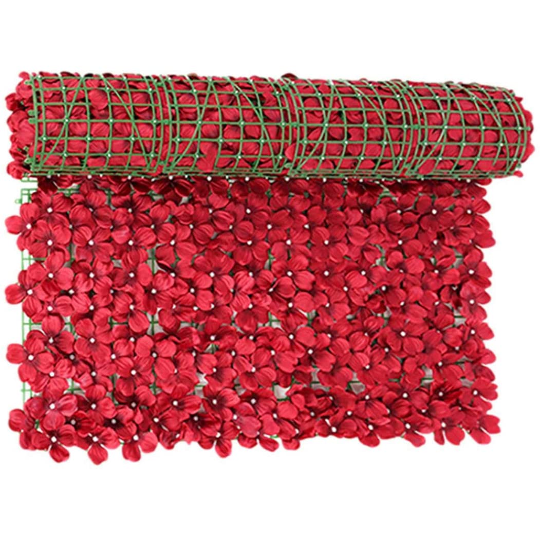 Valla de flores artificiales para cubrir paredes viejas y decorar patios exteriores 8