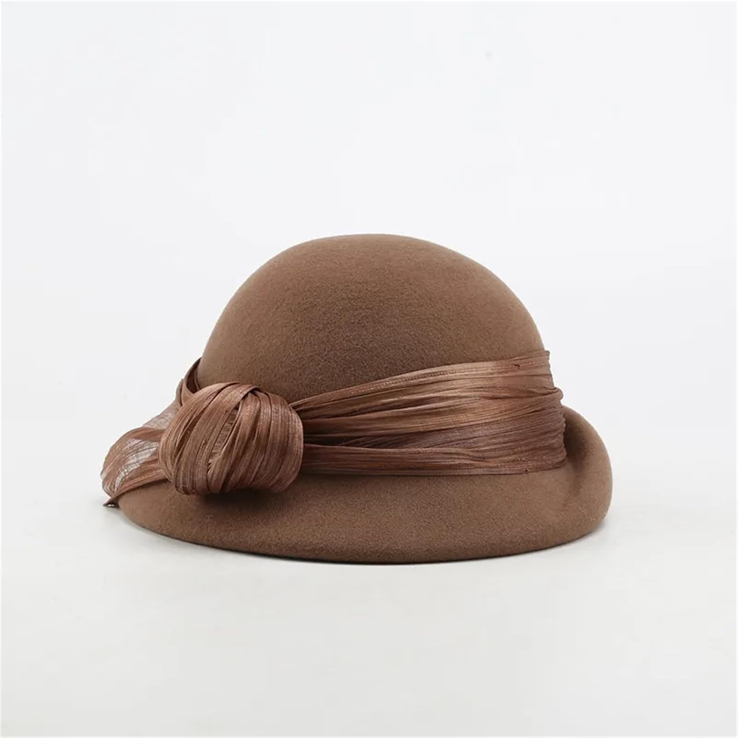 White Linen Wedding Hats For Women Elegant Fedora Ladies Church Formal Hats