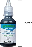 Vista 7 de Scribbles Pintura de tela 3D de 1 oz, color negro brillante