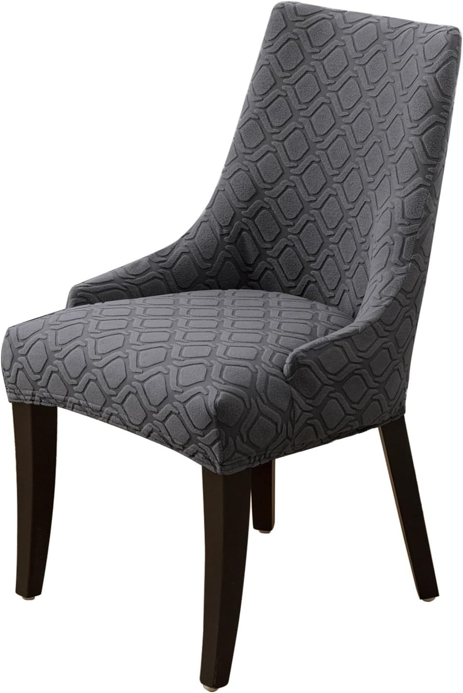 Stretch Wingback Chair Cover Slipcover, Washable Upholstered Armchair Covers Fits Arm Dining Chairs, Accent Chair Protector for Living Room, Banquet(C-White,6PCS)