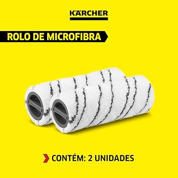 Karcher FC Floor Cleaner Microfiber Multi-Surface Replacement Roller - 2-Pack, Grey