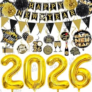 2026 Happy New Year Decorations Set...