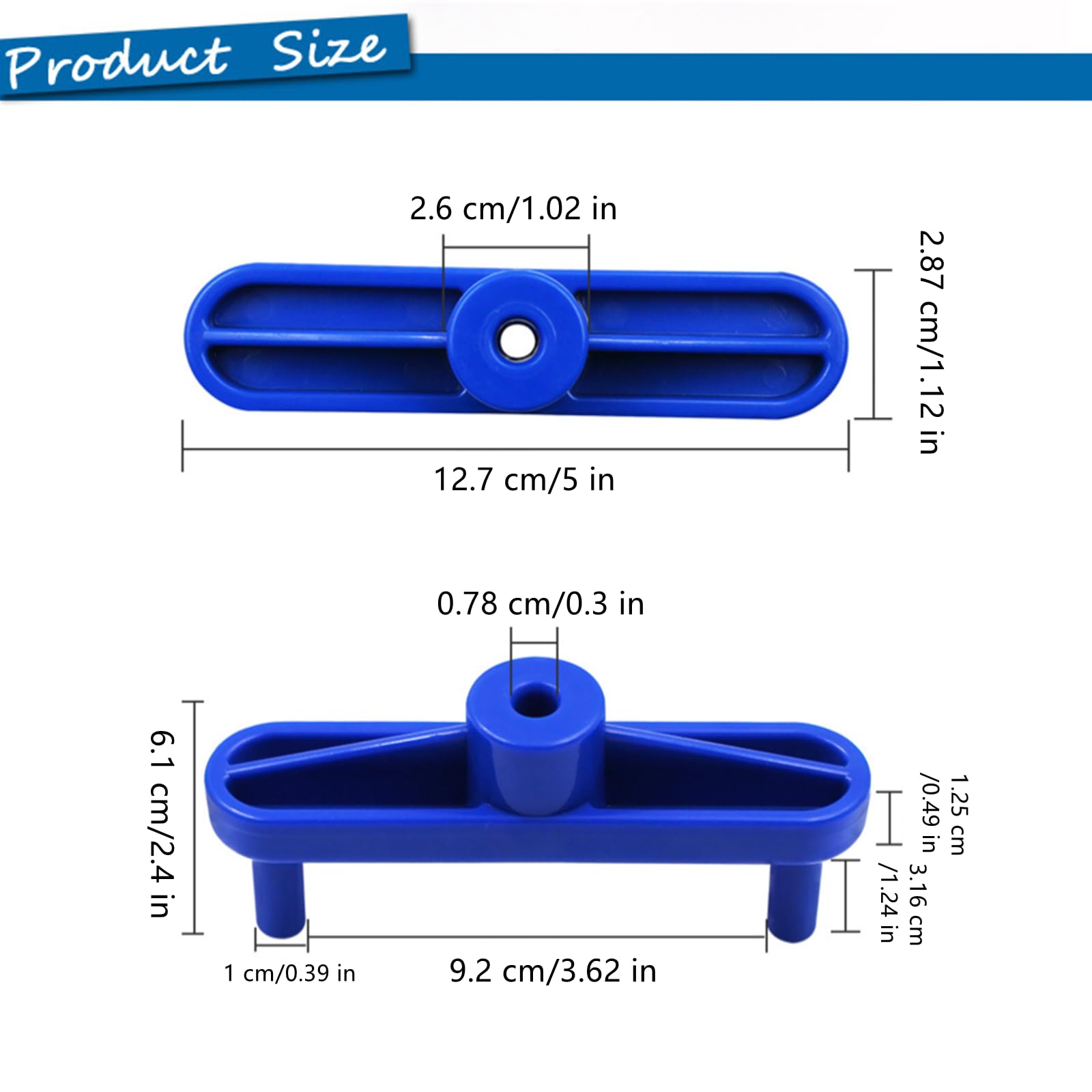Yimluofa 3 Pack Center Finder Professional Center Scriber Woodworking Marking Gauge Scribe Tool Center Marking Tool for Woodworking,Blue - Image 2