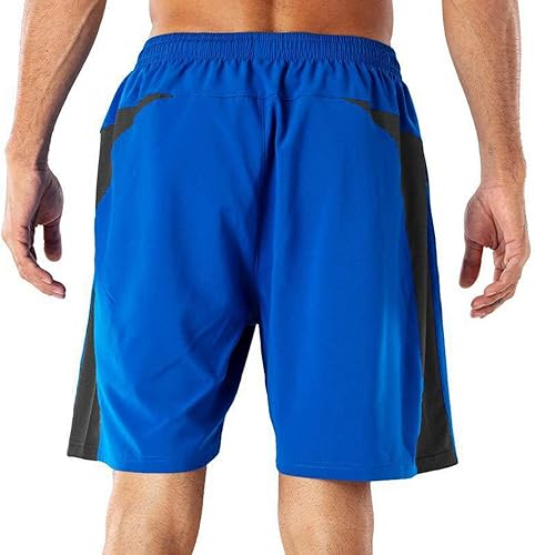 Miniatura 4 de Dreamyth Pantalones cortos deportivos para hombre, de secado rápido, con bolsillos con cremallera, cintura elástica