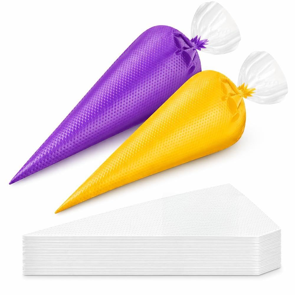 Photo 1 of 100 Pcs 12 Inch Piping Bags Disposable, Thickened Anti-Burst Pastry Bags for Thick Icing, Non-Slip Cake Decorating Bags for Cookies, Cupcakes and Royal Icing - Food Grade & BPA Free
