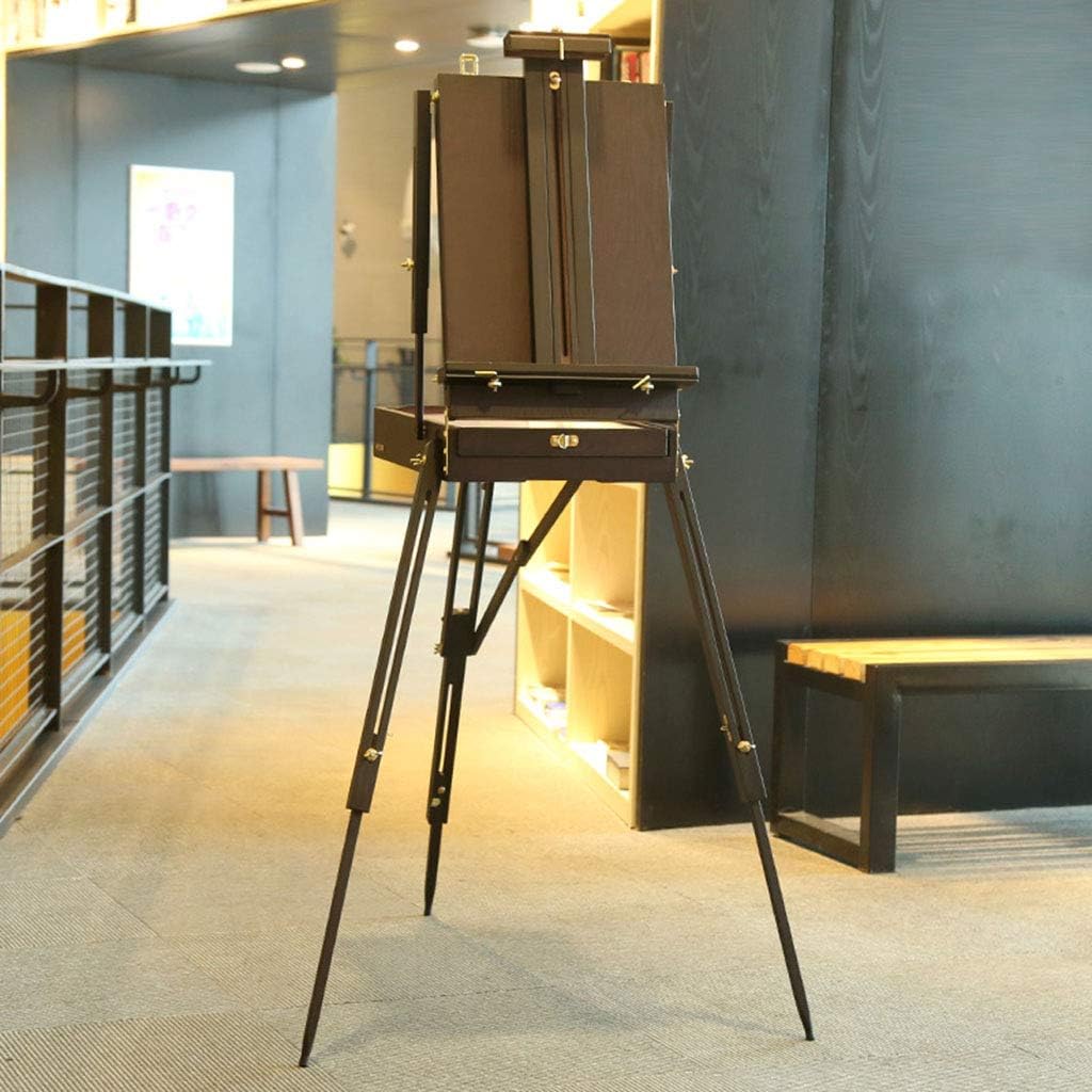 Art Easel Featuring a Storage Drawer * * Easel * of Solid * Wood And Is Adjustable, Suitable for Adult Painters, Accommodating Canvas Artwork Up to 48 Inches, in * End Solid Wood Easel, Sketch Oil Painting Multifunction Easel Student