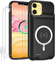 Vista 9 de Funda de batería para iPhone 11 Pro, 10000 mAh de alta capacidad, recargable, portátil, cargador extendido, carga inalámbrica, compatible con iPhone