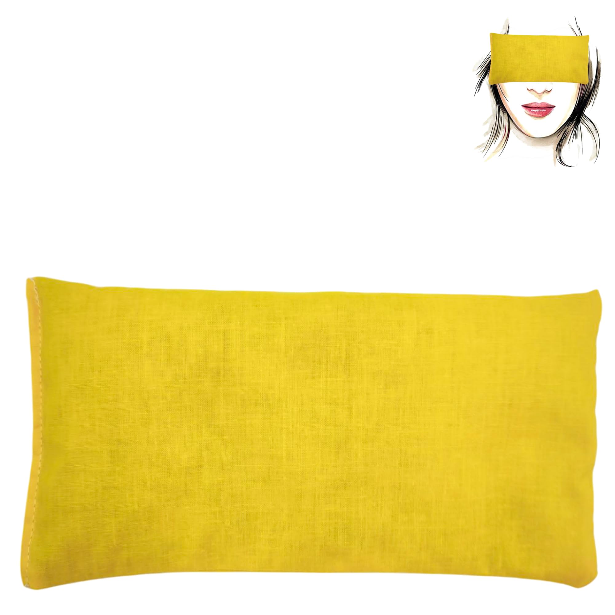 Pack 4 "lilas et jaune" - Coussins de Yoga pour les Yeux - Oreillers pour les yeux | Graines de Lavande et de riz | Yoga, méditation, relaxation, reposer des yeux - pack 4 unités - 21x11cm/unité