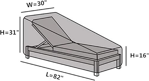Miniatura 2 de Generies - Funda impermeable para silla de patio, 82 pulgadas, para exteriores, color gris (sin silla)