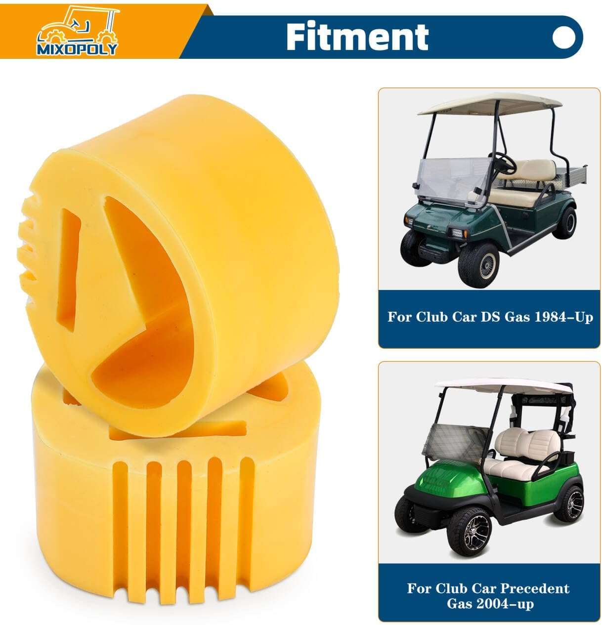Golf Cart Motor Mount Engine Snubber Vibration Dampener for Club Car DS 1984-up and Precedent 2004-up Gas, Replace OEM 1012164 102540301