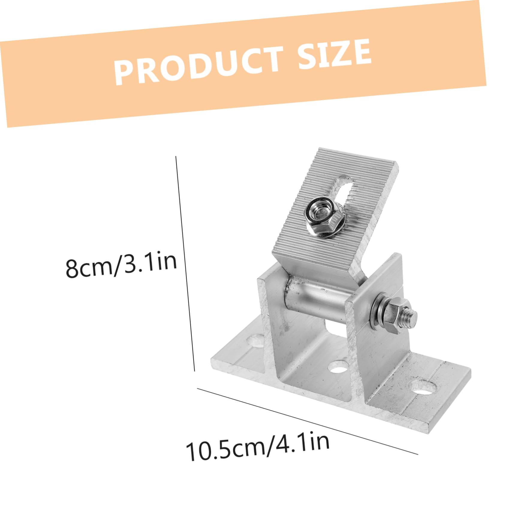 Supporto di Montaggio per Pannello Solare Struttura Stabile e Resistente alla Ruggine e Viti per Legno in Lega di Alluminio Inclinazione Regolabile 4 Pezzi Pad in Gomma