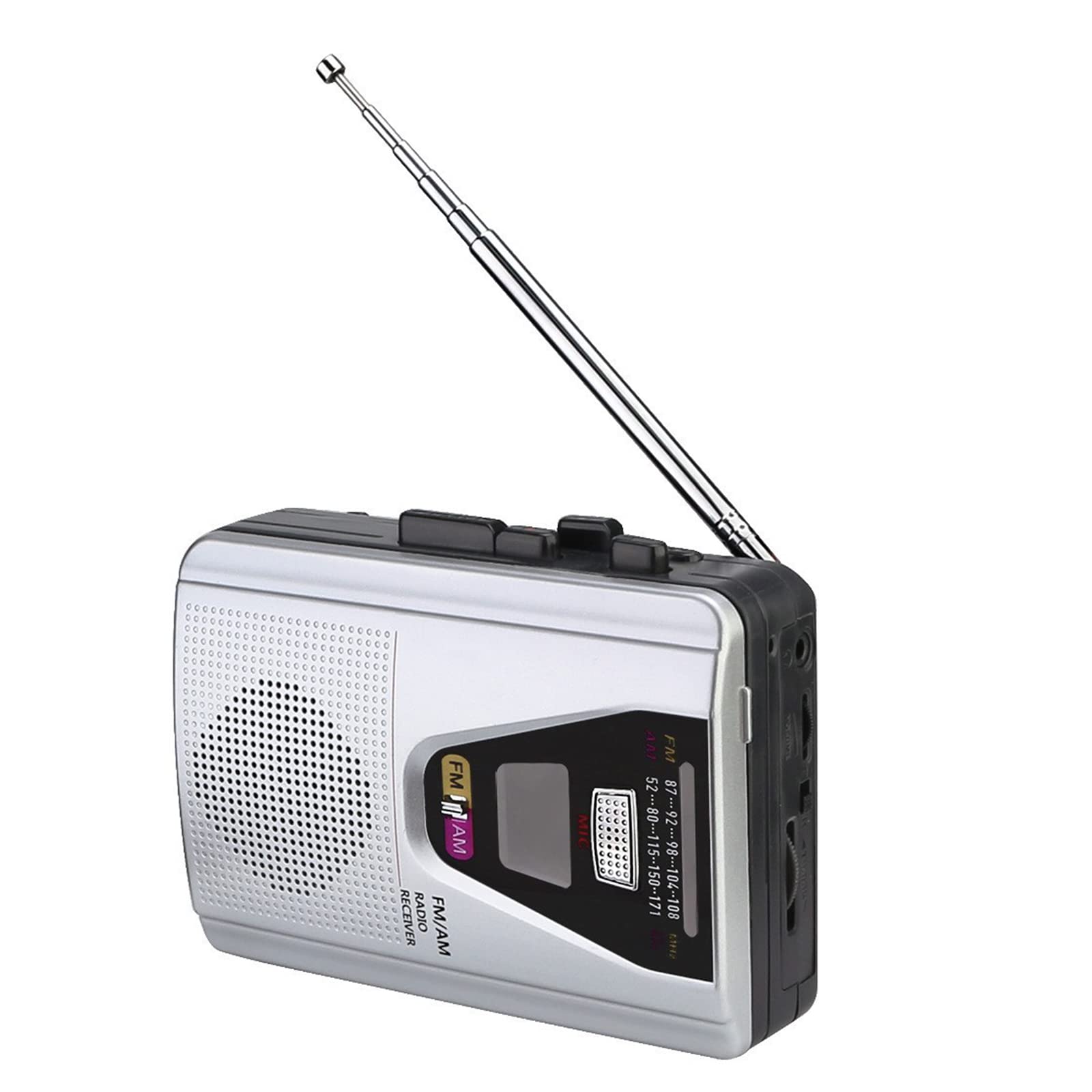 Napędy taśmowe - przenośny magnetofon kasetowy Walkman - Nagrywarka radiowa FM/AM - Zasilanie USB lub 2 baterie AA