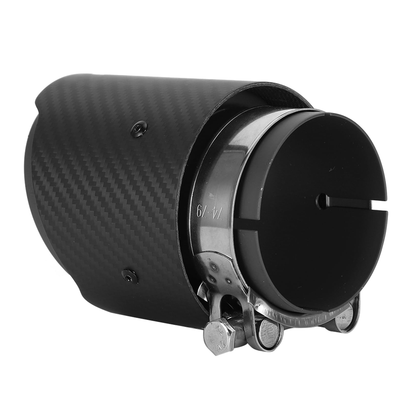 Tubo di Scarico in Fibra di Bon 80mm Ingresso 101mm Uscita Coda Gola Staight Sided Punta Opaca Fit Carbonio Staight Lato per CX5 CX4 Mazda(Tutto nero opaco)