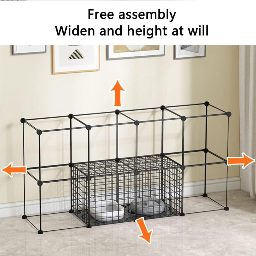 猫ケージコーナー、大型3段猫用犬小屋、猫ケージ大型DIY屋内ペットホーム小動物ハウス、猫用クレート猫用トイレ+猫用ハンモック+猫用ト 【ケージプレイペンボックスクレートケンネル】