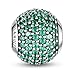 Glamulet Lucky Birthstone Paved Gemstone Charms Beads 925 Sterling Silver Fits Pandora Bracelet