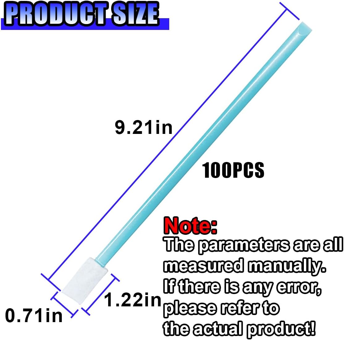 Cleaning Swab Sticks, Small Cleaning Sponge Tip for Tight Spaces, Disposable Crevice Cleaning Brush Kit, Universal Automotive Detailing Tools Accessories for SUV, Sedan, Truck (100PCS)