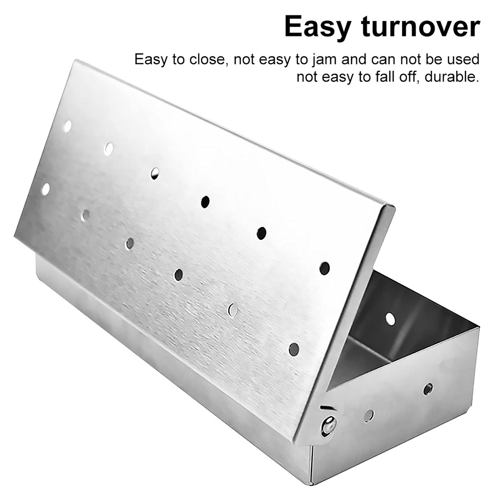 RoseFlower Affumicatore Box, Smoker Box Barbecue in Acciaio Inox per Barbecue a Gas, Elettrico e a Carbone per Affumicare la Carne alla Griglia e Ottenere Un Sapore Delizioso