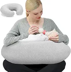 Almofada de Amamentação, Almofada Amamentação, Design Ergonômico para Mamadeiras e Itens Essenciais de Amamentação, Conforto Aprimorado para Suporte Máximo