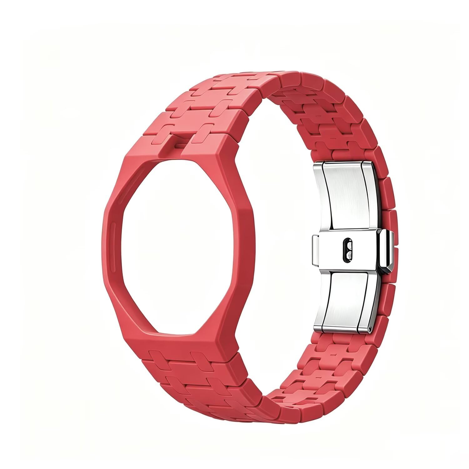 Cinturino Compatibile con Swatch Royal Pop, La cassa e il Cinturino in Ceramica sono Integrati e l'orologio è Dotato di Fibbia in Acciaio Inossidabile.