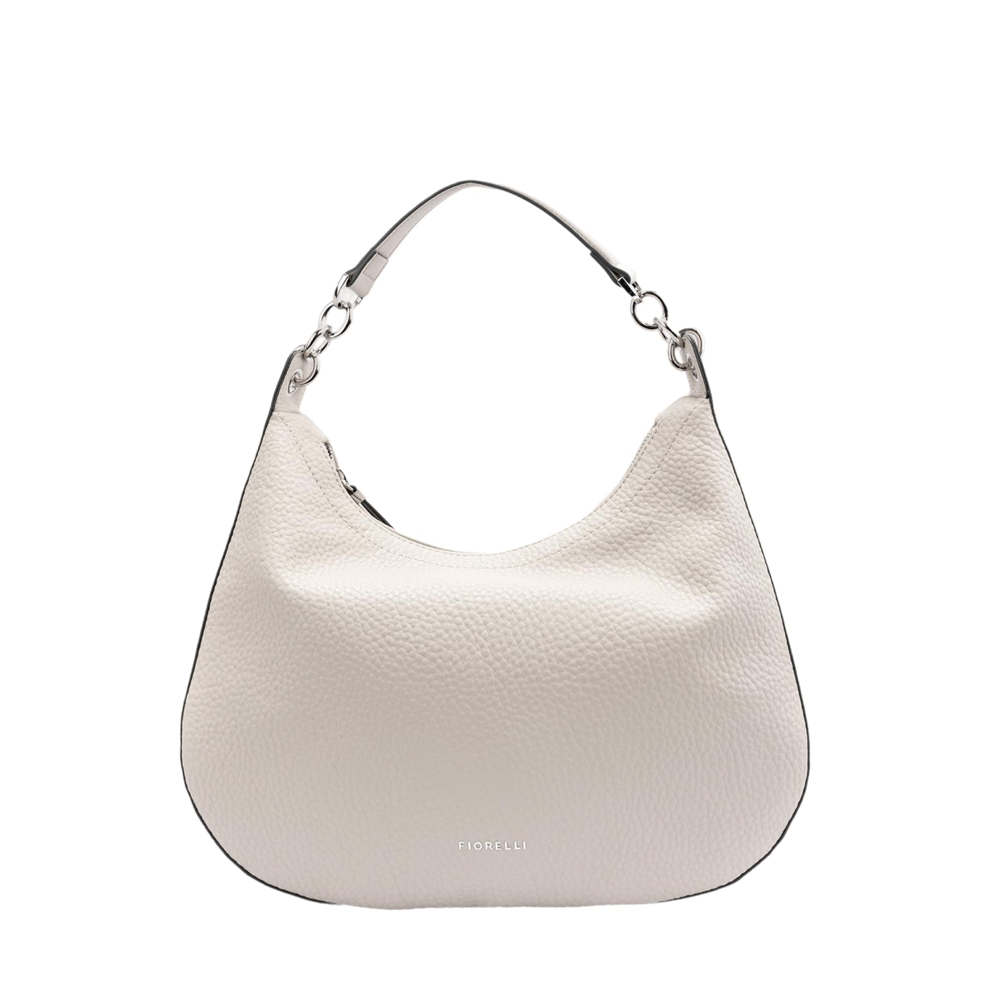 Fiorelli Women's Allegra Slouchy Hobo Bag, Stylish Shoulder Handbag with Chain Links, Light Stone Faux Leather