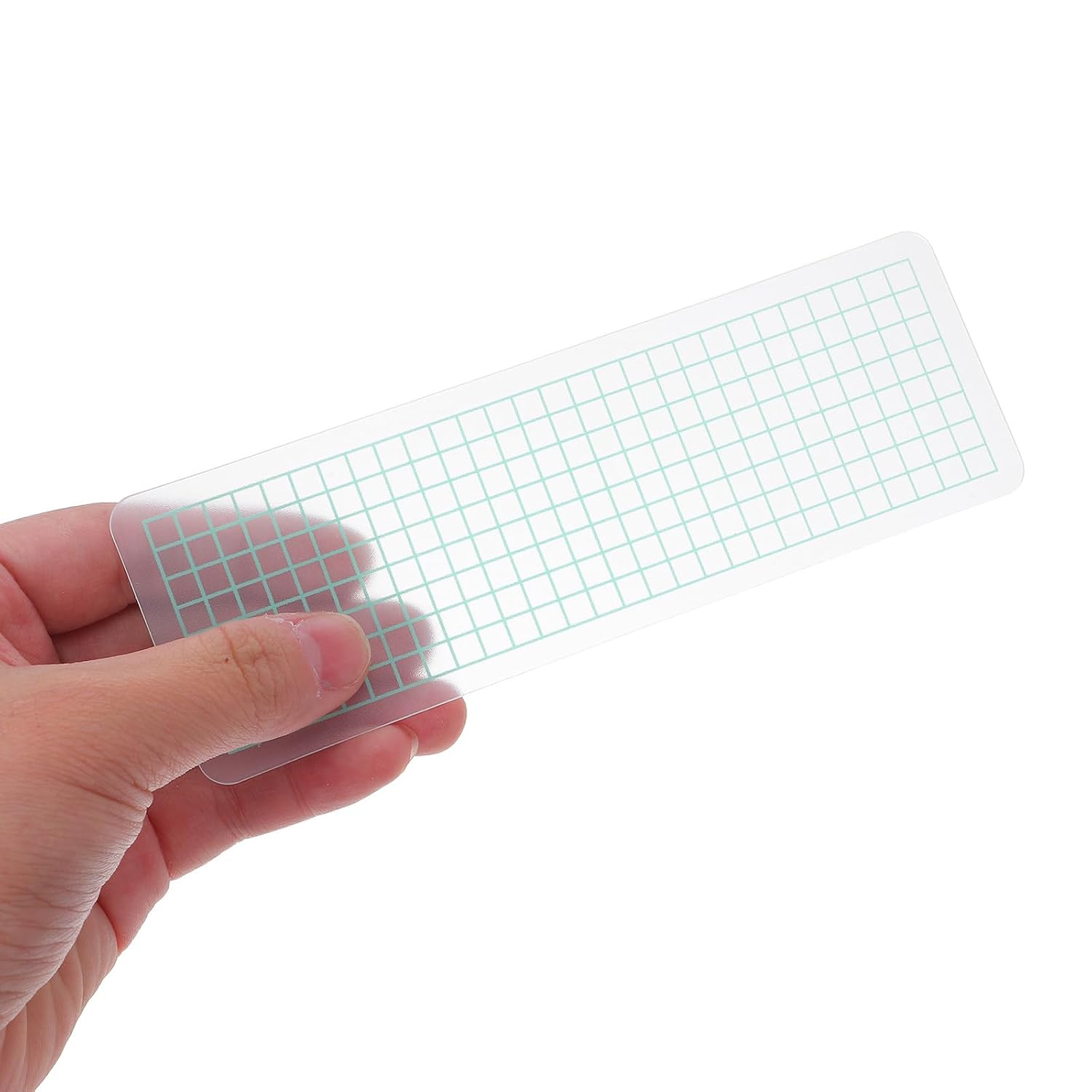 100pcs Green Checked Pattern Tape Organizer Boards with Rounded Corners 5x15cm Lightweight Washi Tape Storage Solution for Scrapbooking and Craft Supplies