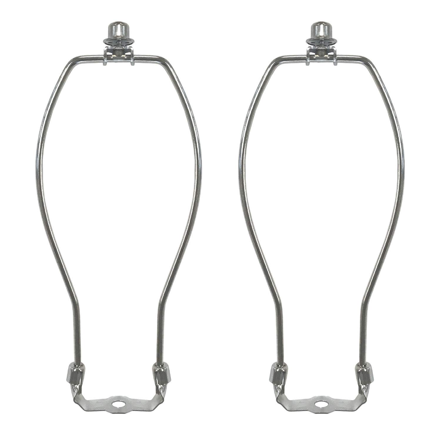 Royal Designs, Inc. HA-1001-9CH-2 Heavy Duty Harp for Lamp Shade Holder, 9 inch, Polished Chrome Base, 2-Pack