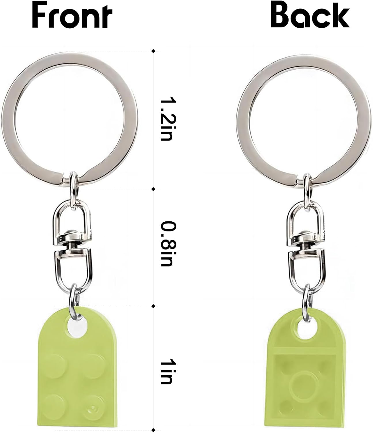 2pcs Heart Keychain for Couples Brick Matching Heart Keychain Set for Boyfriend Girlfriend - Image 4