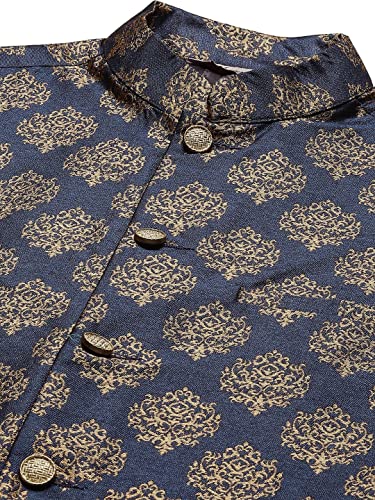 Image of Jompers Men's Woven Design Nehru Jacket.