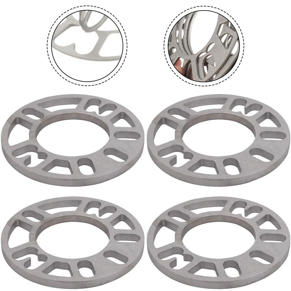 Distanziali per cerchi in lega di alluminio da 10 mm, 4 o 5 perni, compatibilità PCD da 98 mm a 120 mm, leggeri e design