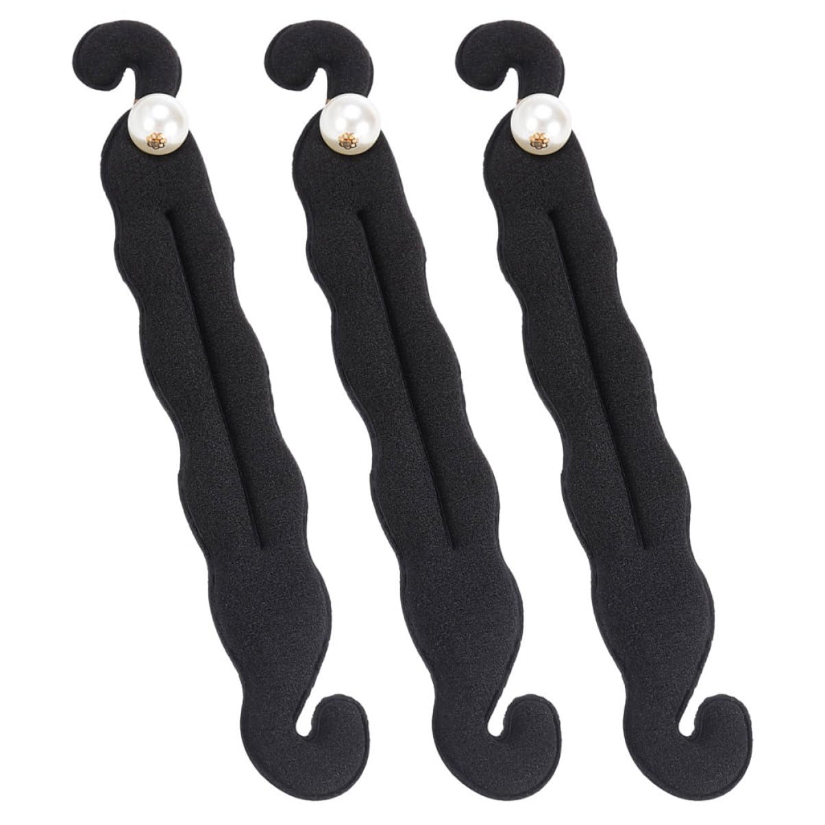 LIFKOME 3Pcs Pearl Bun Maker Elegant Lazy Curler Hair Holder for Effortless Buns Hair Accessories for Women to Create Sophisticated Updos Saving Hair Tool