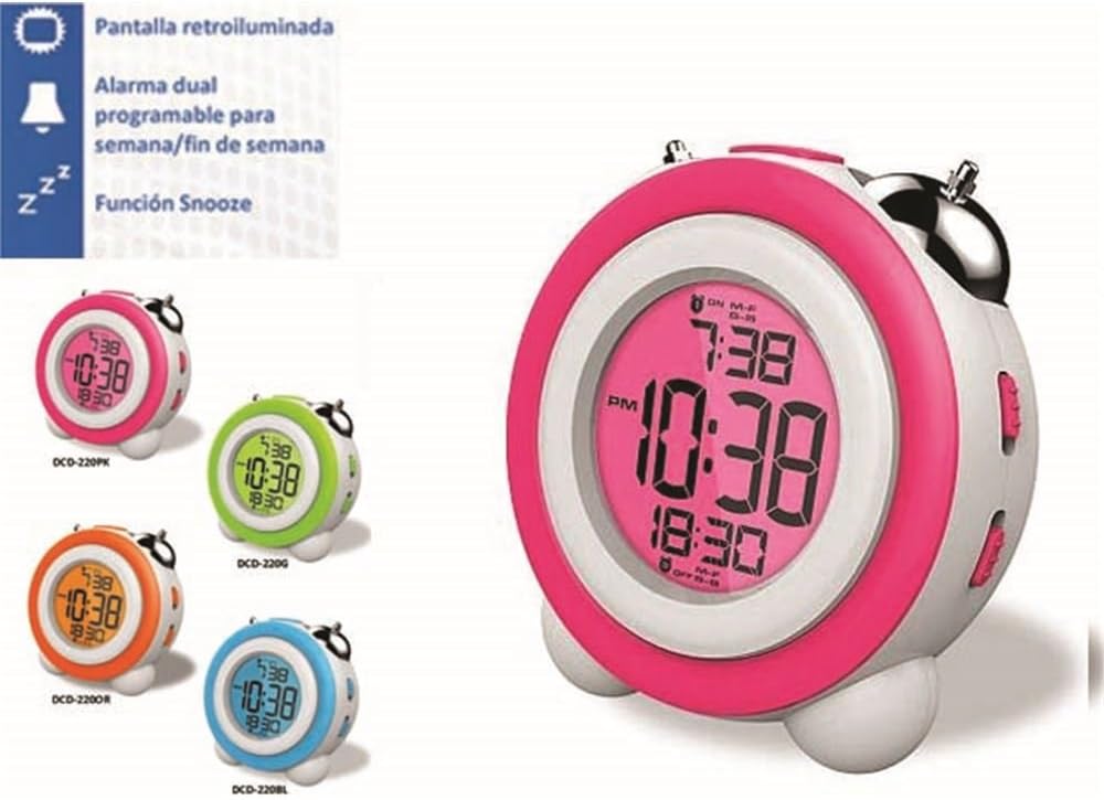 Daewoo - Alarm Clock Daewoo DCD-220PK Pink