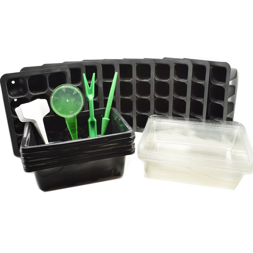 144 Cells 12 Sets Seed Trays Garden Plant Seedling Starter Germination