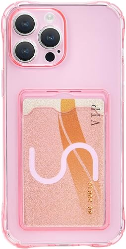 ADCOOG Funda compatible con iPhone 13 Pro, funda protectora transparente con ranura para tarjetas, ajuste delgado, de poliuretano termoplástico disponible en Yaxa Peru